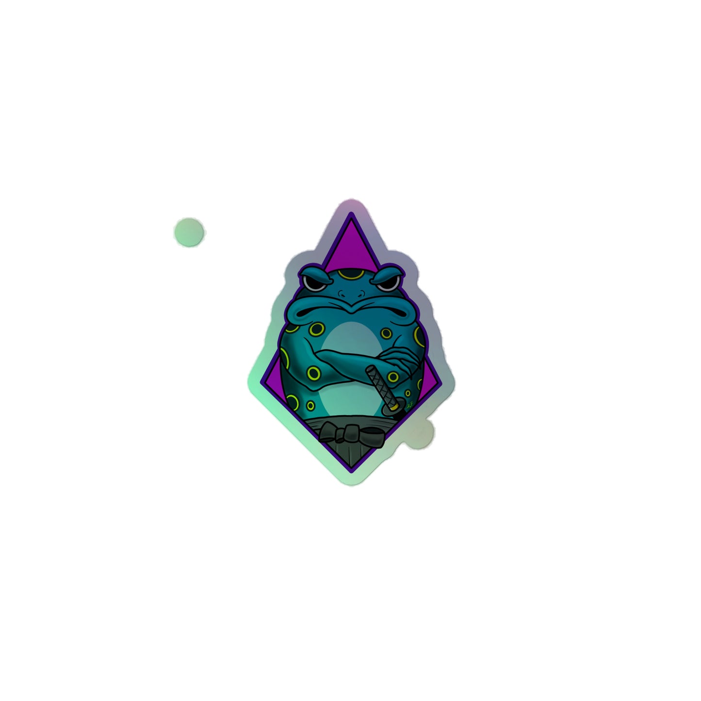 Moody Frog Holographic stickers by Alf