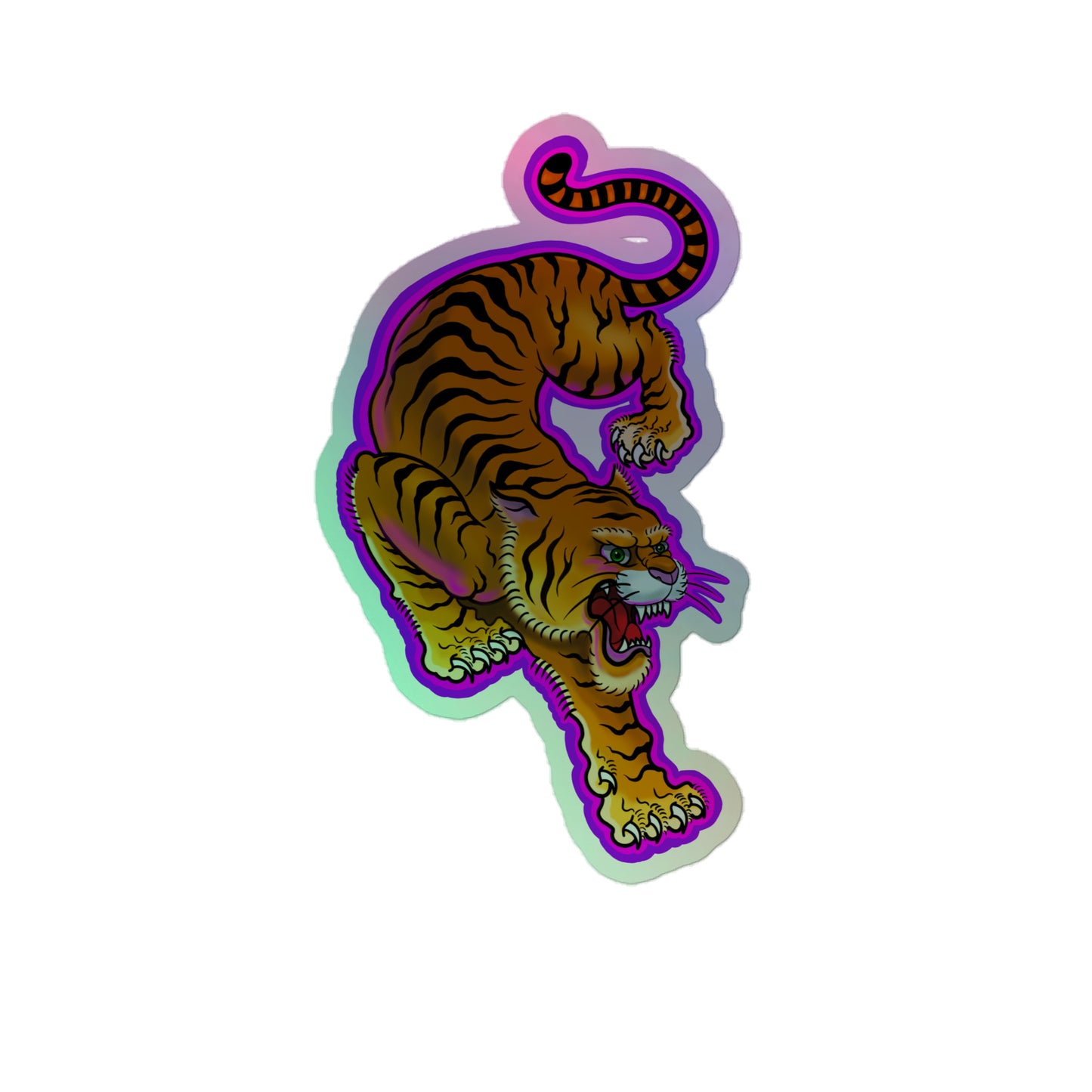 Electric Tiger Holographic stickers