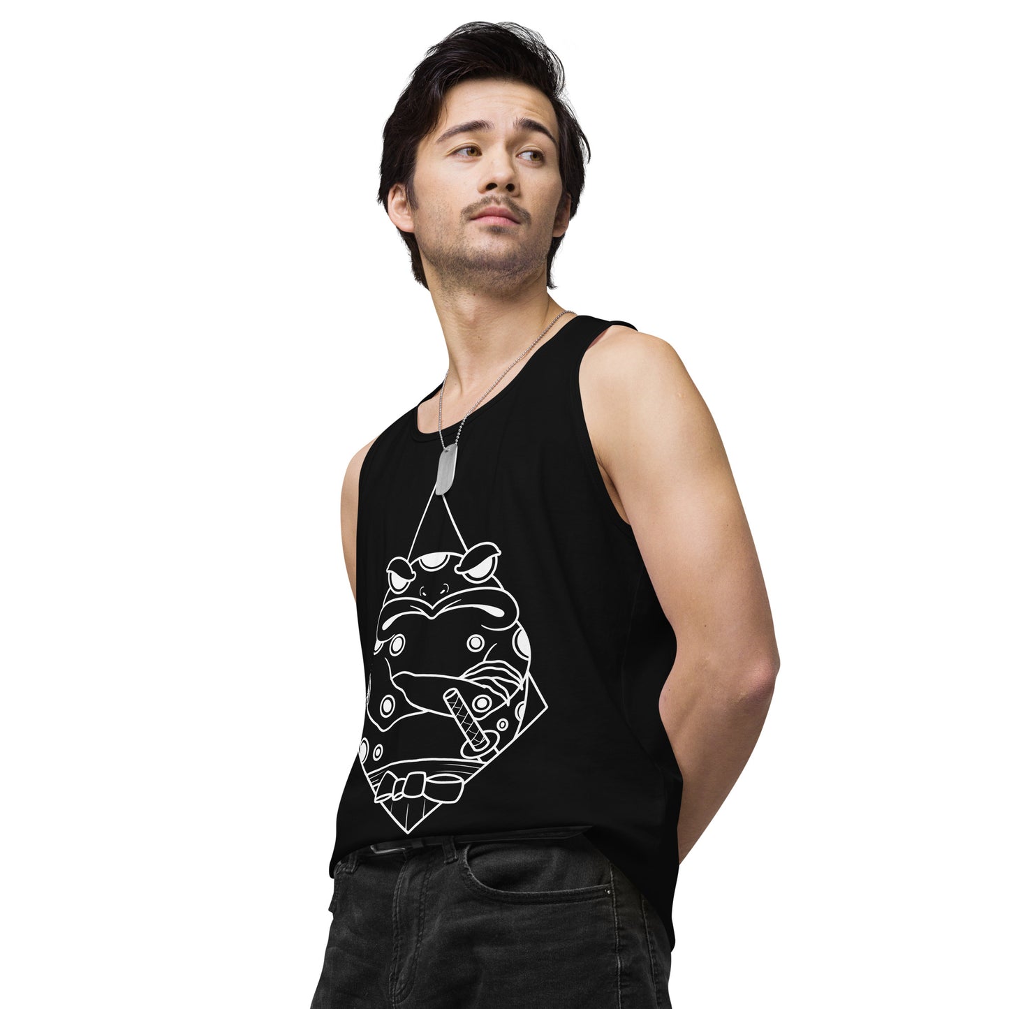 Moody Frog Linework unisexpremium tank top