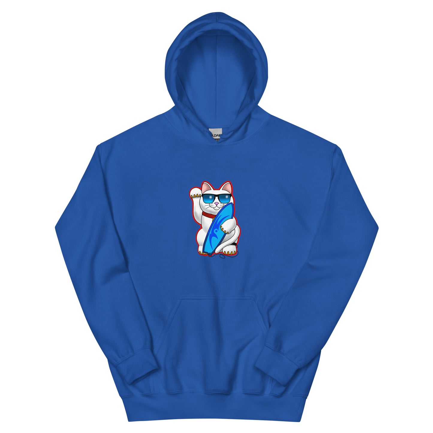 Lucky Surfer Cat Unisex Hoodie