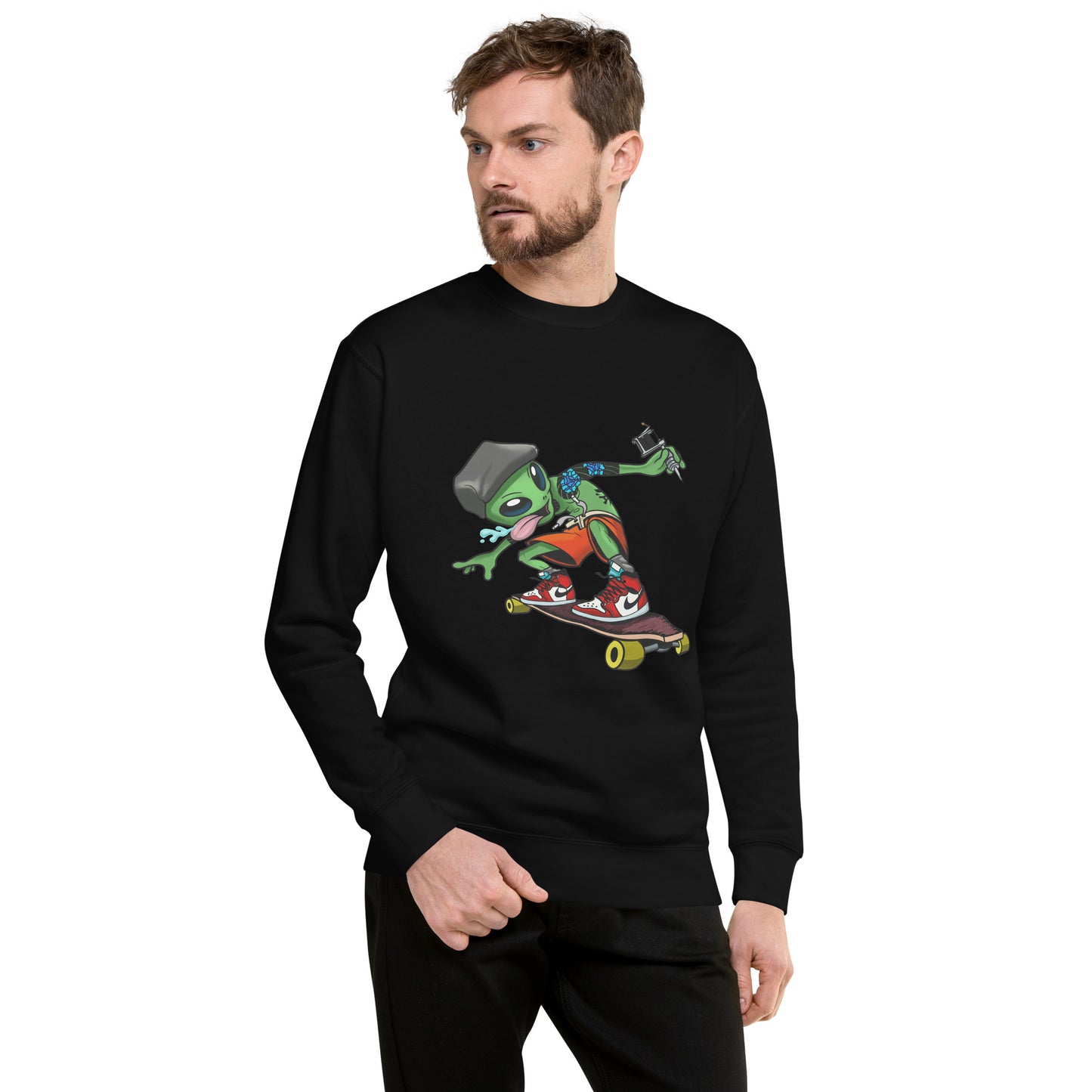 Alien Skater Unisex Premium Sweatshirt