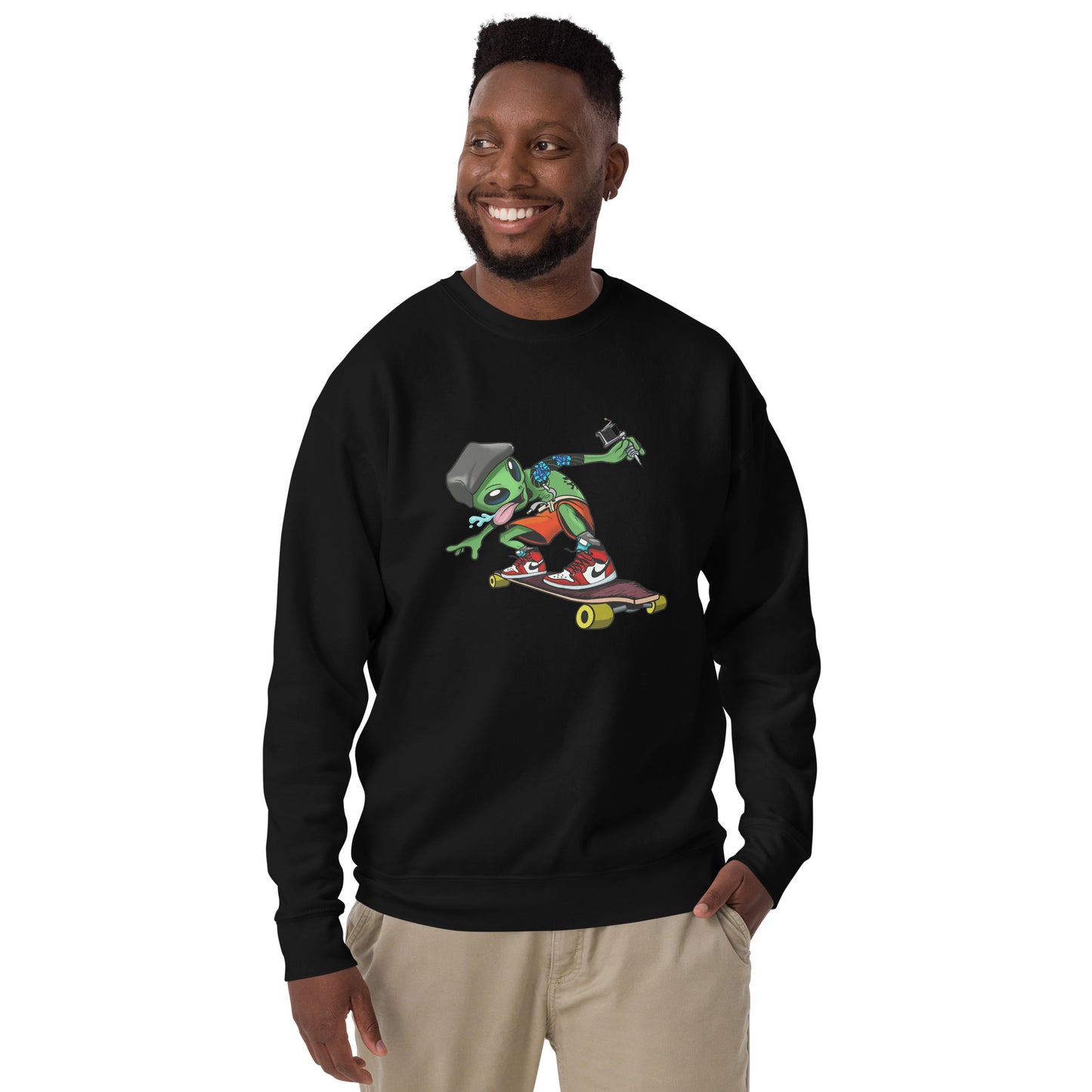 Alien Skater Unisex Premium Sweatshirt