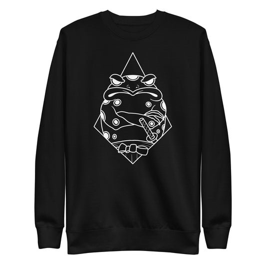 Moody Frog Linework Unisex Premium Sweatshirt