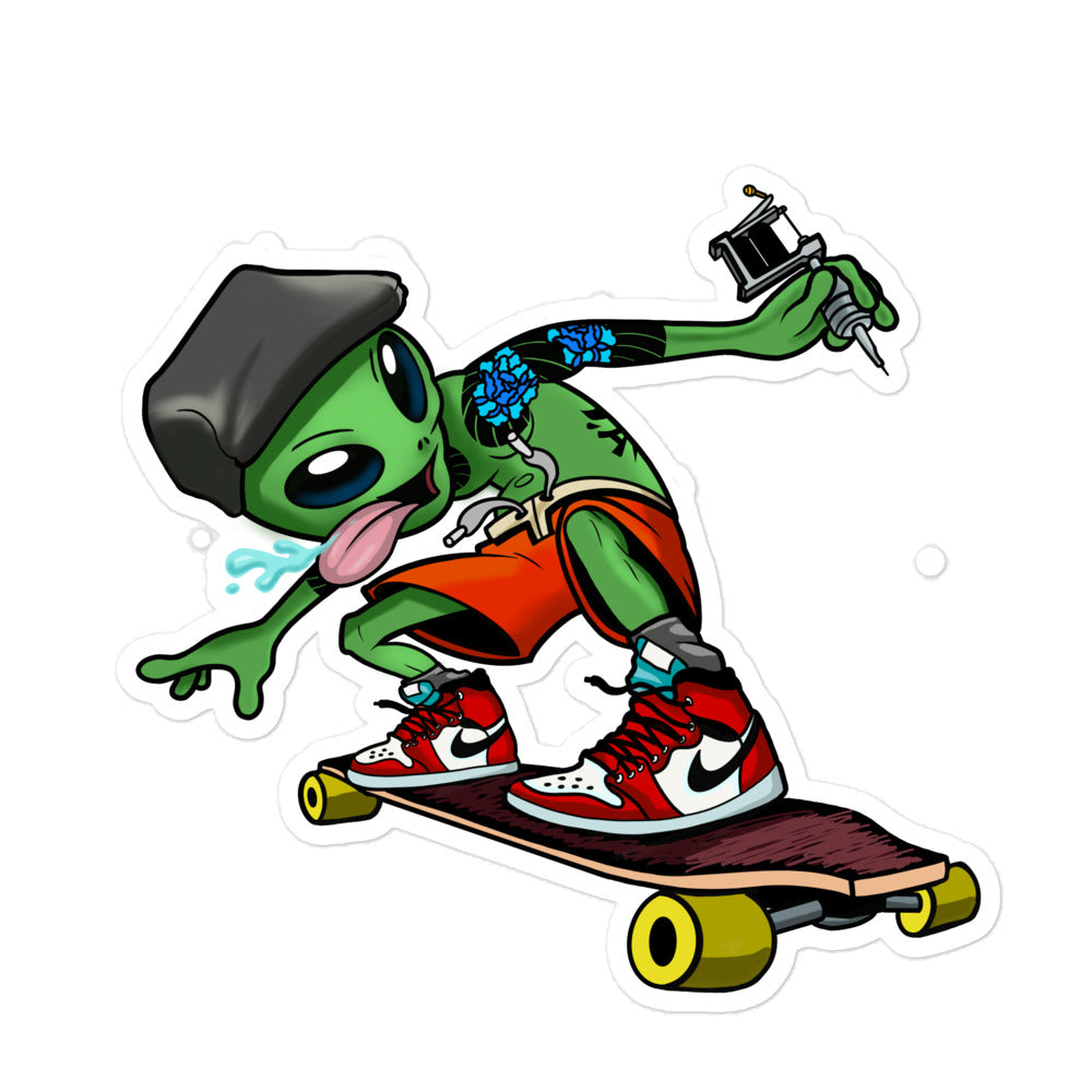 Alien Skater Bubble-free stickers