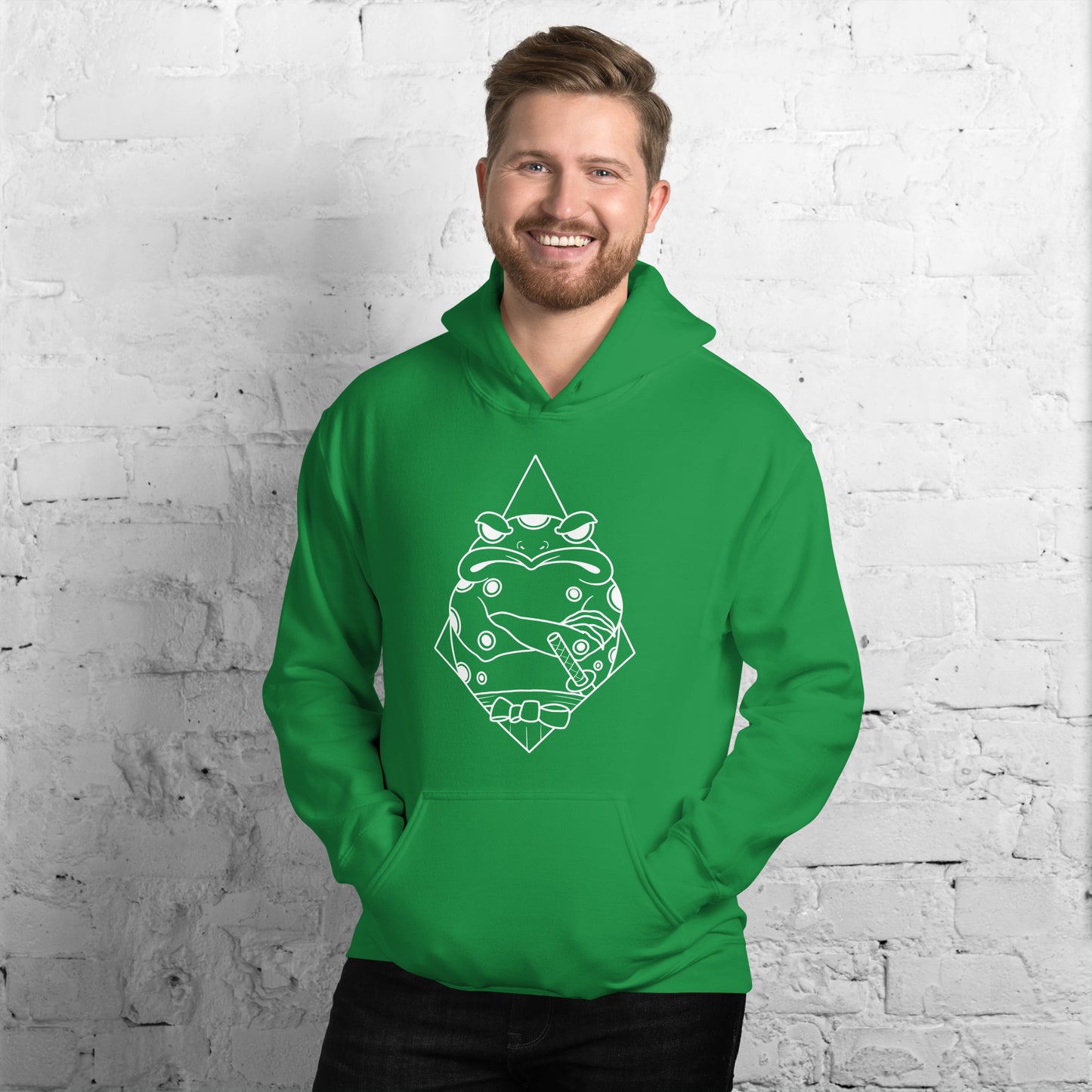Moody Frog Linework Unisex Hoodie