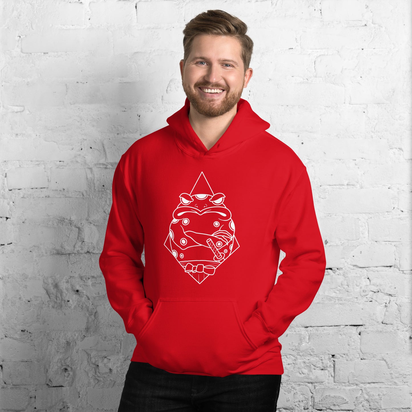 Moody Frog Linework Unisex Hoodie
